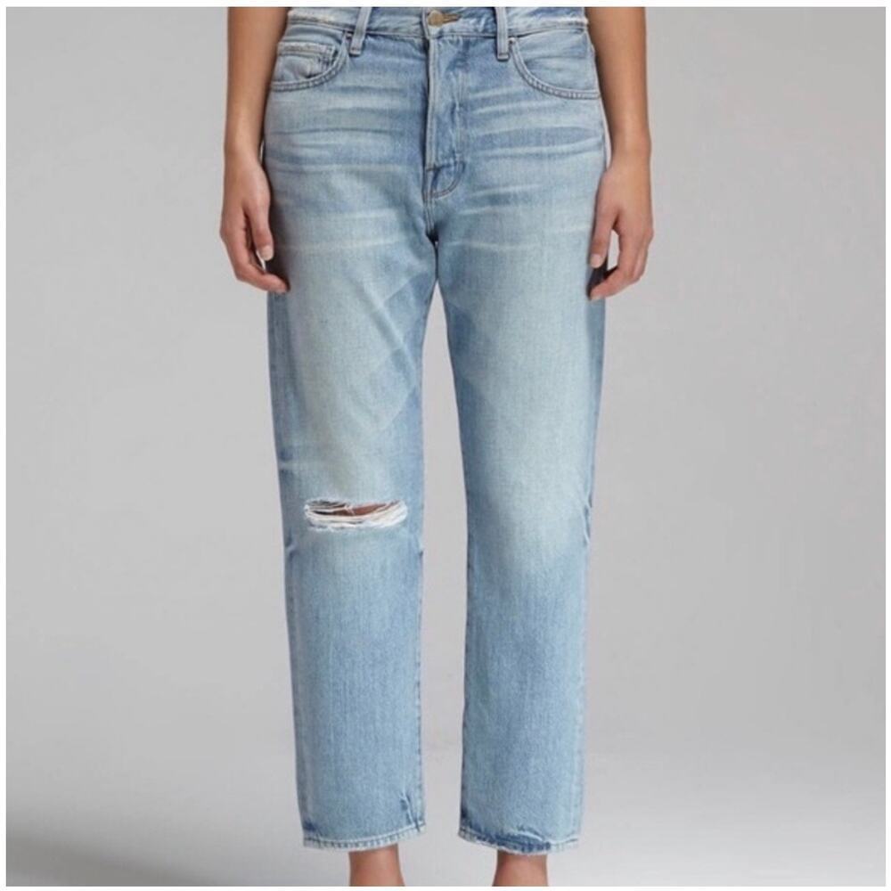 Frame Le Original Straight Jean in Gregory Blue - Size: 29